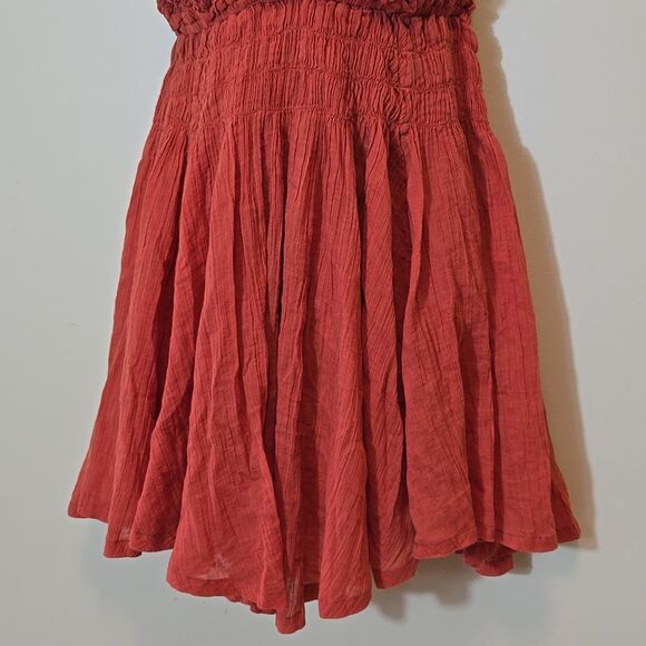 Free People Forever Favorite Mini Dress Cottagecore Boho Gauzy Beach Vacation - Picture 6 of 14